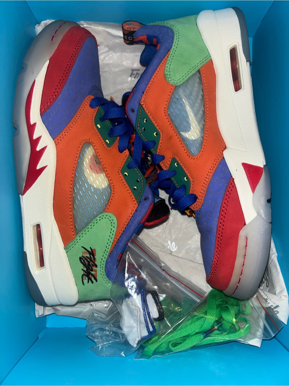 Jordan Kids Multicolor Retro Sneakers - Orange/Green/Blue/Red/Purple